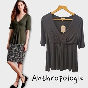 Anthropologie Deletta pleated empire waist top